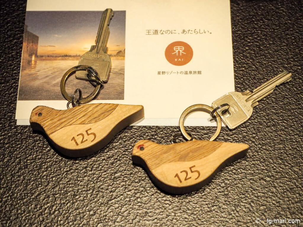 雷鳥モチーフのお部屋の鍵