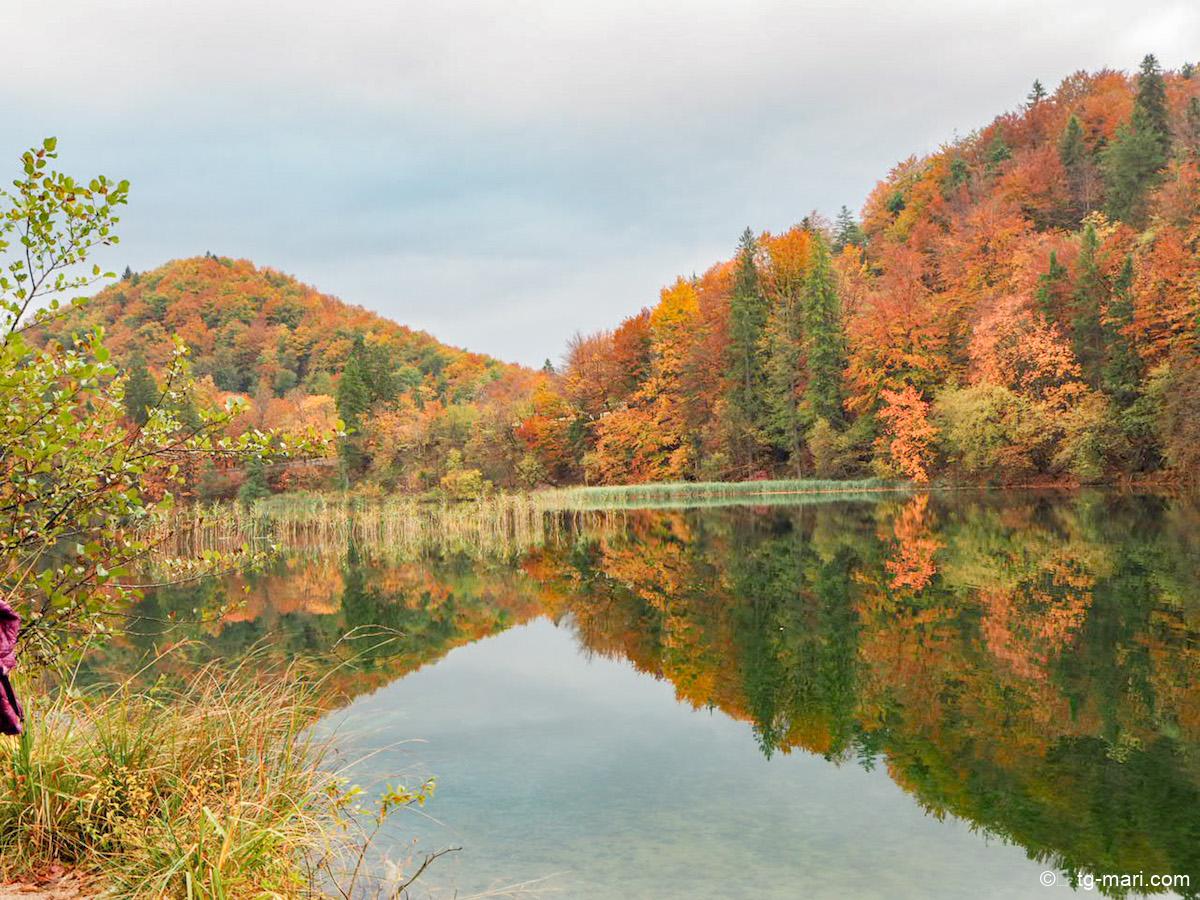 プリトヴィツェ湖群国立公園で見られる秋の絶景